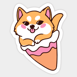 Ice Cream Shibe Sticker